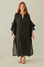 Dadan dress black cotton gauze