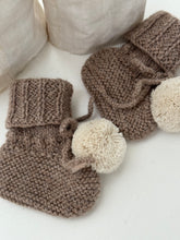 Hand Knitted pompom booties