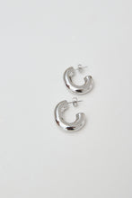 Large demi circle hoop earrings