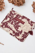 pouches burgundy floral