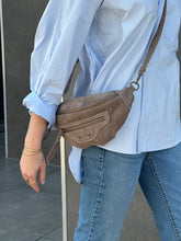 Suede pocket front bumbag