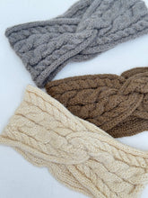 Knitted cable knit style headband