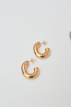 Large demi circle hoop earrings