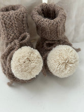 Hand Knitted pompom booties