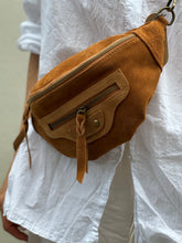 Suede pocket front bumbag