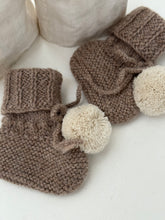 Hand Knitted pompom booties