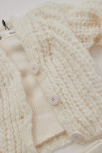 Pequeno - chunky baby knit cardigan cream