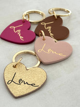 Heart Love leather Key ring