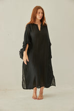 Dadan dress black cotton gauze