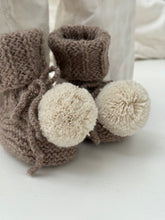 Hand Knitted pompom booties