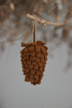 Felt pine cone ornament