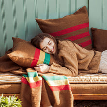 Libeco -  Manitoba red stripe pillow cover