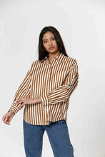 Striped caramel shirt