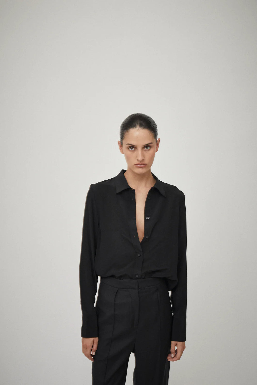 Beare park Slimline silk blouse