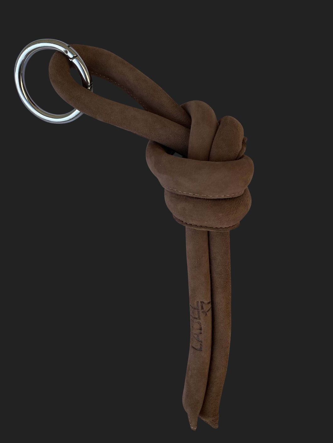 Tabacco suede knot keyring