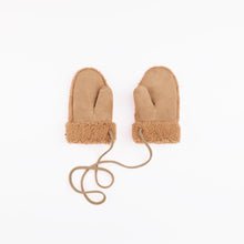 Toasties - Children Camel mittens wool cuff