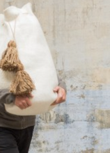 storage basket pompoms in naturel