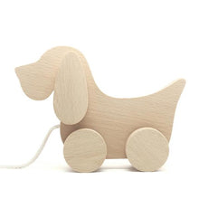 Wooden barney dog toy