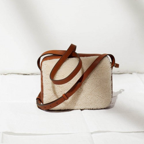 La Benjamine - Camel moumout leather bag