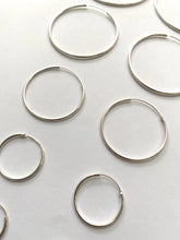 hoop silver plated earrings