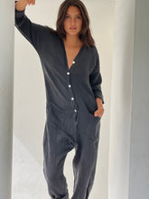 Linen dark  grey jumpsuit