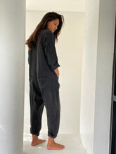 Linen dark  grey jumpsuit