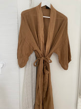 Linen robe camel