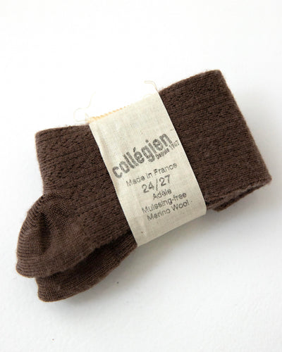 Chocolate socks Pointelle