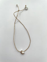 Moon  bracelet on lurex string