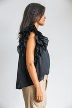 amanda blouse black sleeveless