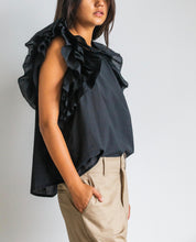 amanda blouse black sleeveless