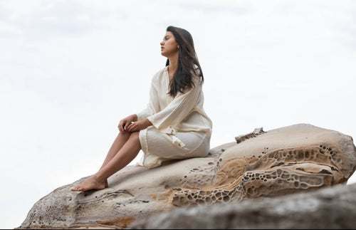 Cabane - Cream long dress