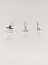 plated silver/gold stars earrings