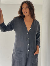 Linen dark  grey jumpsuit