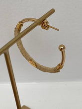 Gas Bijoux raffia hoops earrings small