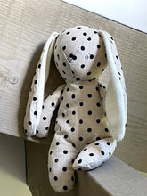 soft beige Bunny rabbit with black polka dots