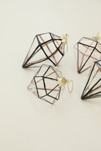 glass clear baubles with copper edge
