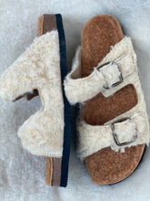 double fur sandals