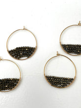 Fine gold hoops + beads