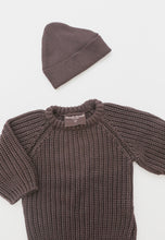 Bonet bonet - Chocolate brown chunky cotton knit