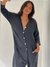 Linen dark  grey jumpsuit