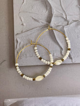 Handmade earrings hoop beads and pearls