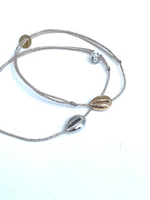 shell bracelet on lurex string