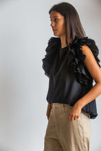 amanda blouse black sleeveless