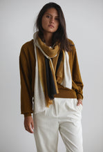 Denovembre - Wool ochre tricolor scarf