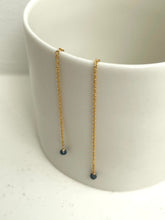 plated gold  long chain earrings