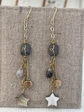 stones chain earrings