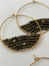 Fine gold hoops + beads