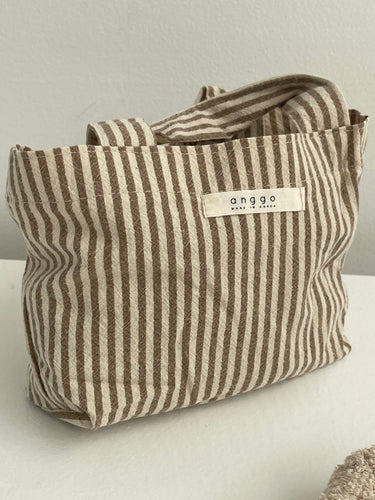 Bag stripe mini   - beige