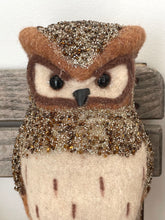 Glitter brown and cream Owl